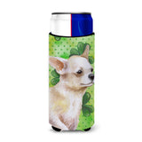 Caroline'S Treasures Chihuahua Leg Up St Patrick'S Decorative Can Hugger, Slim, Multicolor
