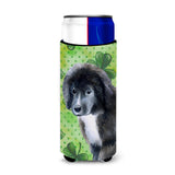 Caroline'S Treasures Newfoundland Puppy St Patrick'S Decorative Can Hugger, Slim, Multicolor