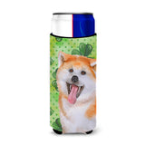 Caroline'S Treasures Akita St Patrick'S Decorative Can Hugger, Slim, Multicolor