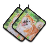 Caroline'S Treasures Akita Decorated Pot Holder, 7.5H X 7.5W, St Patrick'S Day
