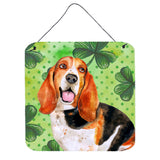 Caroline'S Treasures Basset Hound Metal Print, 6H X 6W, St Patrick'S Day