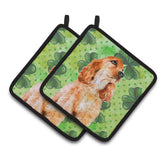 Caroline'S Treasures Cocker Spaniel Decorated Pot Holder, 7.5H X 7.5W, St Patrick'S Day