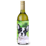 Caroline'S Treasures French Bulldog Black White St Patrick'S Decorative Bottle Hugger, 750Ml, Multicolor