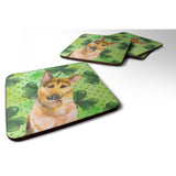 Caroline'S Treasures German Shepherd #2 St Patrick'S Decorative Coasters, Multicolor