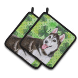 Caroline'S Treasures Siberian Husky #2 Decorated Pot Holder, 7.5H X 7.5W, St Patrick'S Day