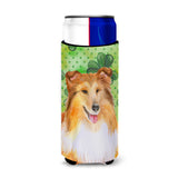 Caroline'S Treasures Sheltie St Patrick'S Decorative Can Hugger, Slim, Multicolor