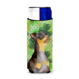 Caroline'S Treasures Miniature Pinscher #2 St Patrick'S Decorative Can Hugger, Slim, Multicolor