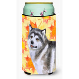 Caroline'S Treasures Alaskan Malamute Fall Decorative Can Hugger, Tall Boy, Multicolor