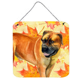 Caroline'S Treasures Boerboel Mastiff Metal Print, 6H X 6W, Fall Leaves