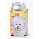Caroline'S Treasures Bichon Frise Fall Decorative Can Hugger, Multicolor