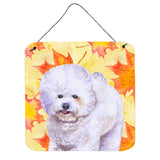 Caroline'S Treasures Bichon Frise Metal Print, 6H X 6W, Fall Leaves