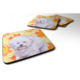 Caroline'S Treasures Bichon Frise Fall Decorative Coasters, Multicolor
