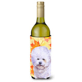 Caroline'S Treasures Bichon Frise Fall Decorative Bottle Hugger, 750Ml, Multicolor