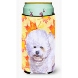 Caroline'S Treasures Bichon Frise Fall Decorative Can Hugger, Tall Boy, Multicolor