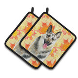 Caroline'S Treasures East-European Shepherd Decorated Pot Holder, 7.5H X 7.5W, Fall Leaves