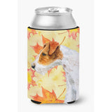 Caroline'S Treasures Fox Terrier Fall Decorative Can Hugger, Multicolor