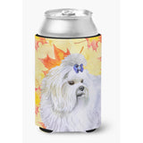 Caroline'S Treasures Maltese Fall Decorative Can Hugger, Multicolor
