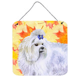 Caroline'S Treasures Maltese Metal Print, 6H X 6W, Fall Leaves
