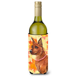 Caroline'S Treasures Miniature Pinscher Fall Decorative Bottle Hugger, 750Ml, Multicolor