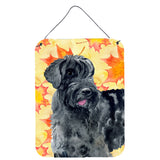 Caroline'S Treasures Giant Schnauzer Fall Metal Print, 16 X 12, Multicolor