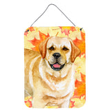 Caroline'S Treasures Golden Retriever Fall Metal Print, 16 X 12, Multicolor