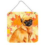 Caroline'S Treasures Small Brabant Griffon Metal Print, 6H X 6W, Fall Leaves
