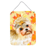 Caroline'S Treasures Morkie Fall Metal Print, 16 X 12, Multicolor