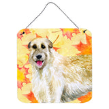 Caroline'S Treasures Irish Wolfhound Metal Print, 6H X 6W, Fall Leaves