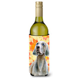 Caroline'S Treasures Weimaraner Fall Decorative Bottle Hugger, 750Ml, Multicolor