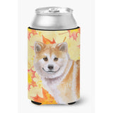 Caroline'S Treasures Shiba Inu Fall Decorative Can Hugger, Multicolor