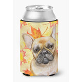 Caroline'S Treasures French Bulldog Fall Decorative Can Hugger, Multicolor