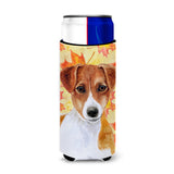 Caroline'S Treasures Jack Russell Terrier Fall Decorative Can Hugger, Slim, Multicolor