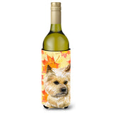 Caroline'S Treasures Cairn Terrier Fall Decorative Bottle Hugger, 750Ml, Multicolor