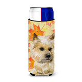 Caroline'S Treasures Cairn Terrier Fall Decorative Can Hugger, Slim, Multicolor