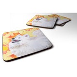 Caroline'S Treasures Samoyed Fall Decorative Coasters, Multicolor