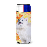 Caroline'S Treasures Samoyed Fall Decorative Can Hugger, Slim, Multicolor