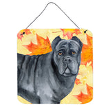 Caroline'S Treasures Cane Corso Metal Print, 6H X 6W, Fall Leaves
