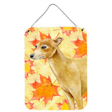 Caroline'S Treasures Italian Greyhound Fall Metal Print, 16 X 12, Multicolor