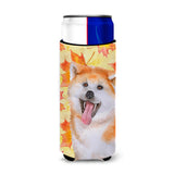 Caroline'S Treasures Akita Fall Decorative Can Hugger, Slim, Multicolor