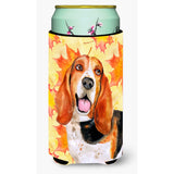 Caroline'S Treasures Basset Hound Fall Decorative Can Hugger, Tall Boy, Multicolor