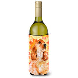Caroline'S Treasures Cocker Spaniel Fall Decorative Bottle Hugger, 750Ml, Multicolor
