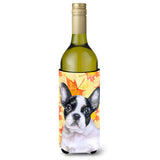 Caroline'S Treasures French Bulldog Black White Fall Decorative Bottle Hugger, 750Ml, Multicolor