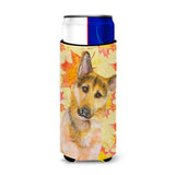 Caroline'S Treasures German Shepherd #2 Fall Decorative Can Hugger, Slim, Multicolor
