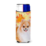Caroline'S Treasures Pomeranian #2 Fall Decorative Can Hugger, Slim, Multicolor