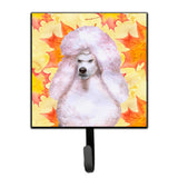 Caroline'S Treasures White Standard Poodle Fall Wall Hook, Small, Multicolor