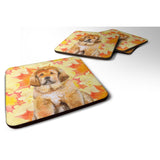 Caroline'S Treasures Tibetan Mastiff Fall Decorative Coasters, Multicolor