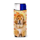 Caroline'S Treasures Tibetan Mastiff Fall Decorative Can Hugger, Slim, Multicolor