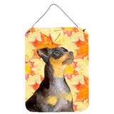 Caroline'S Treasures Miniature Pinscher #2 Fall Metal Print, 16 X 12, Multicolor