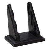 Wooden Mallet 3 Pocket Countertop Business Card Holder, Black