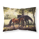 Caroline'S Treasures Horses By Daphne Baxter Fabric Standard Pillowcase Bdba0055Pillowcase, Multicolor